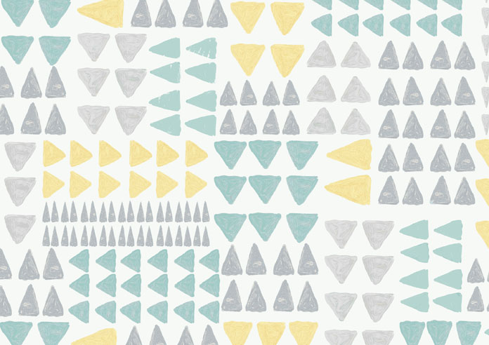 Watercolour Triangles, Lemon Zest - Twist&Fit Roller Blind - Image 6